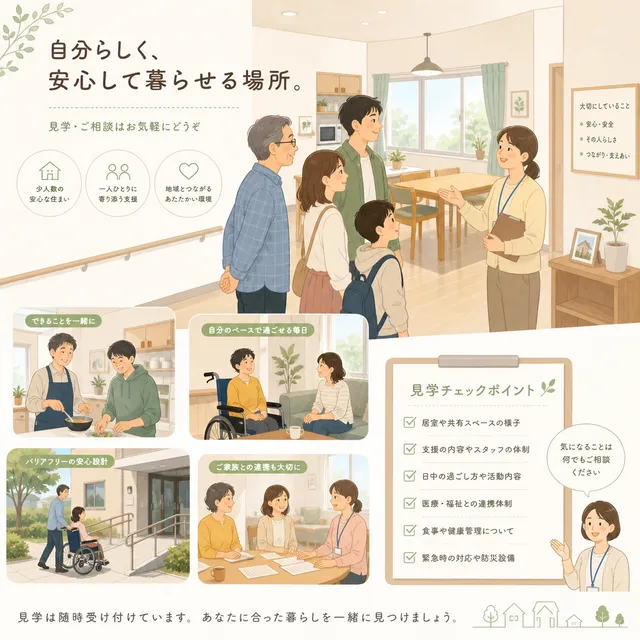 障がい者グループホーム選びで後悔しないための確認ポイントの画像