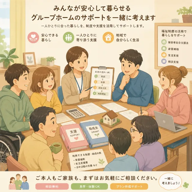 障がい者グループホームの補助金と支援制度をやさしく整理の画像