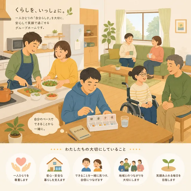 障がい者グループホームの日常生活支援で大切な工夫と実践の画像