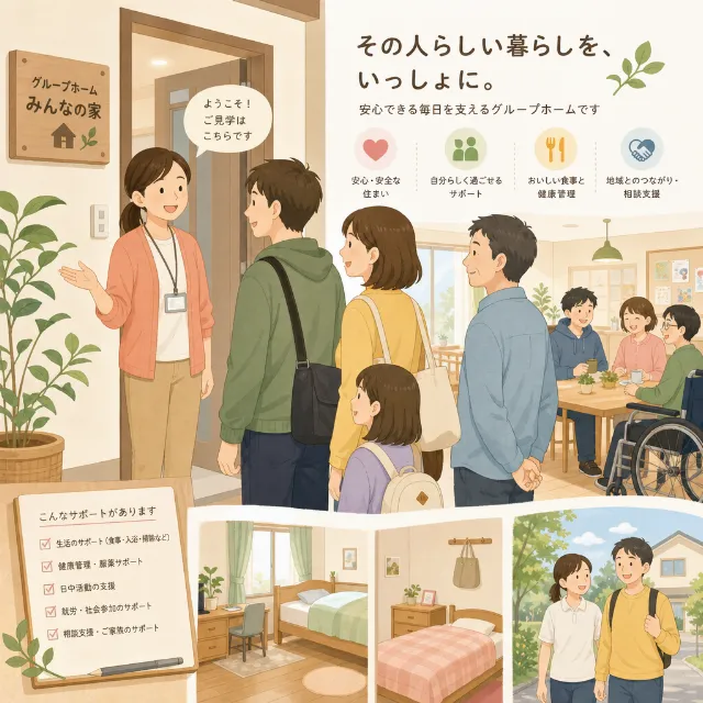 障がい者グループホームを選ぶ前に知りたい入居準備と見学のコツの画像